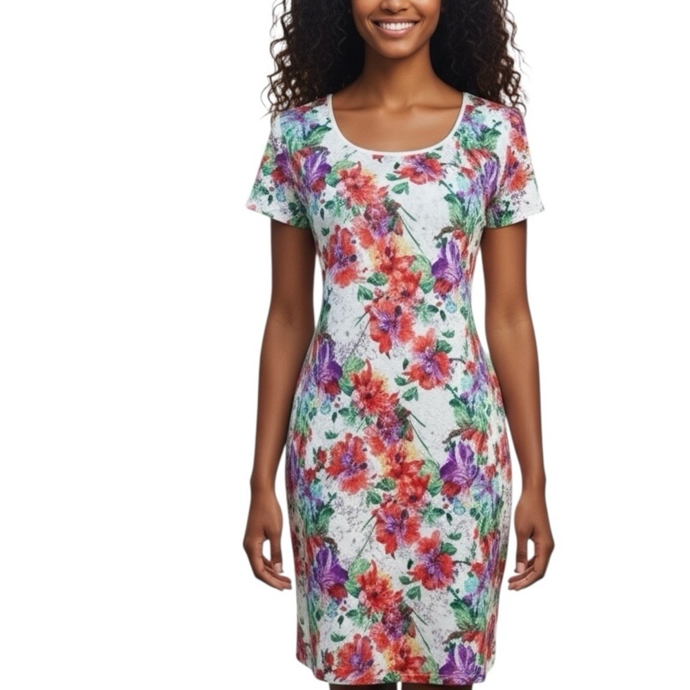 Ronnie Nicole Floral Lace Dress.Multi colors. Sz 8